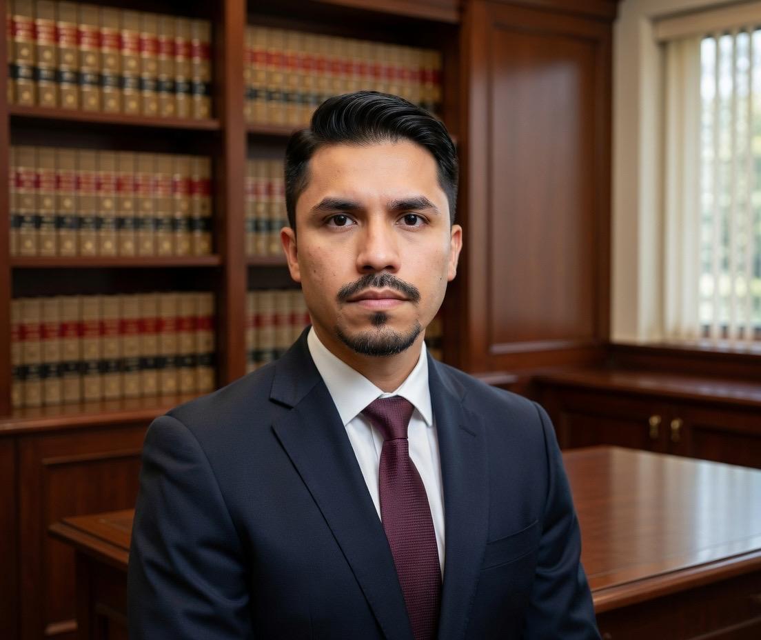 Johny Osorio en biblioteca jurídica